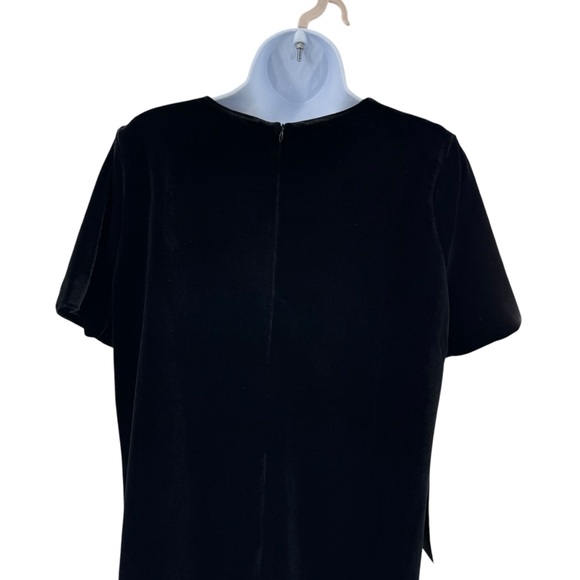 Pomander Place NEW Black Velvet Mae Short Sleeve Party Cocktail Mini Dress Large - Picture 8 of 11